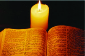 candle and bible