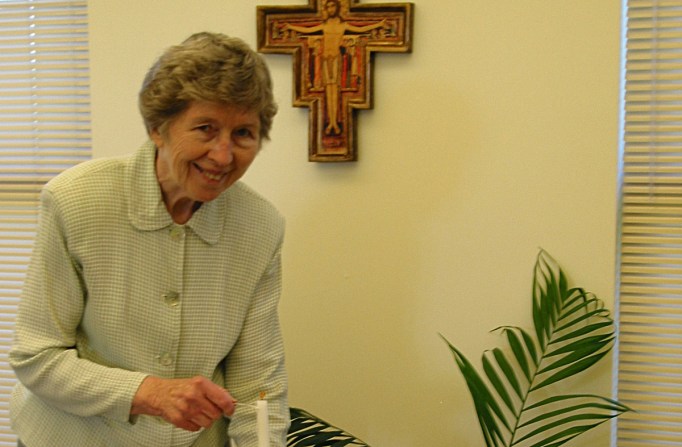 sr catherine lighting candle for fb